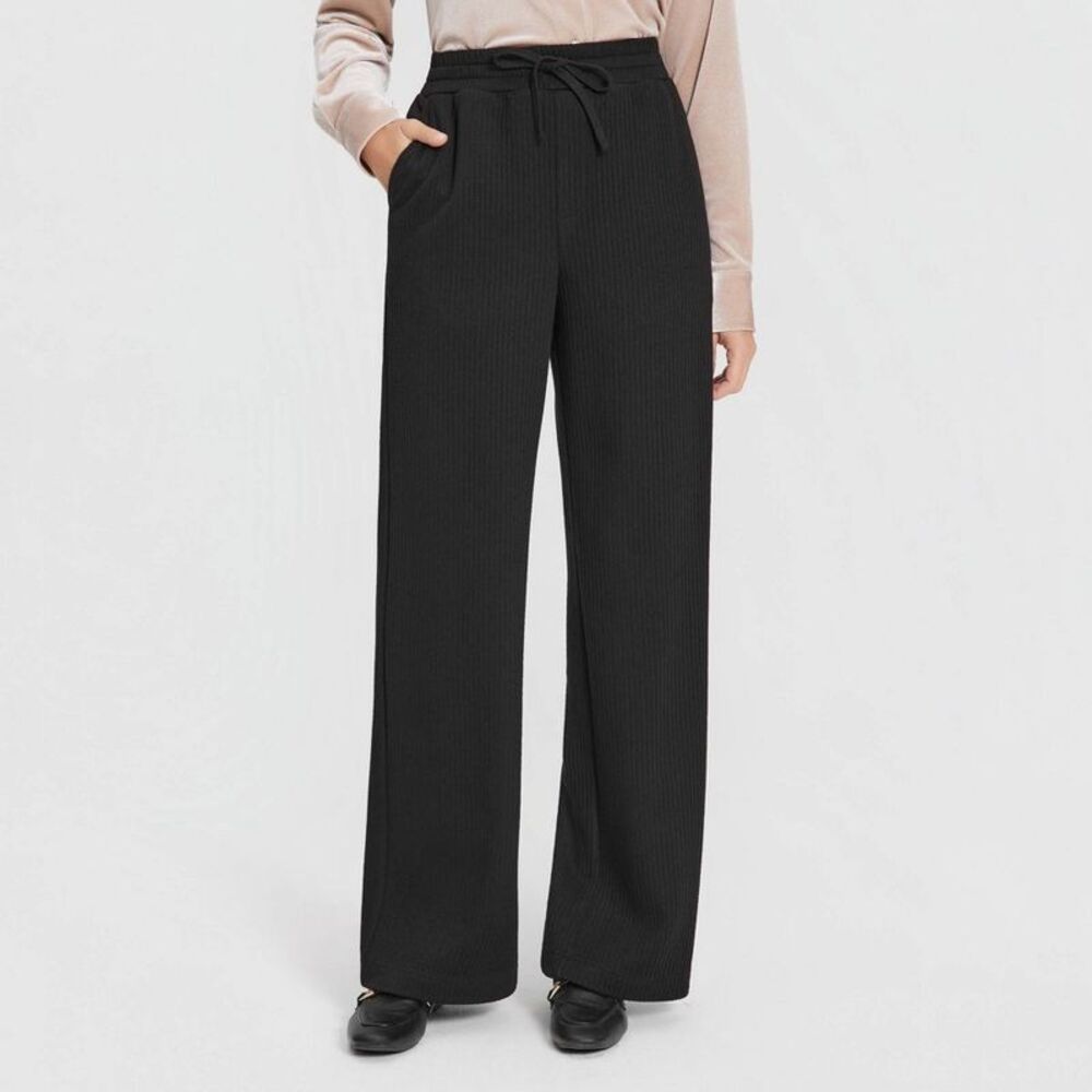 Universal Thread - Women's Texture Pull-On Pants - Universal Thread B Black